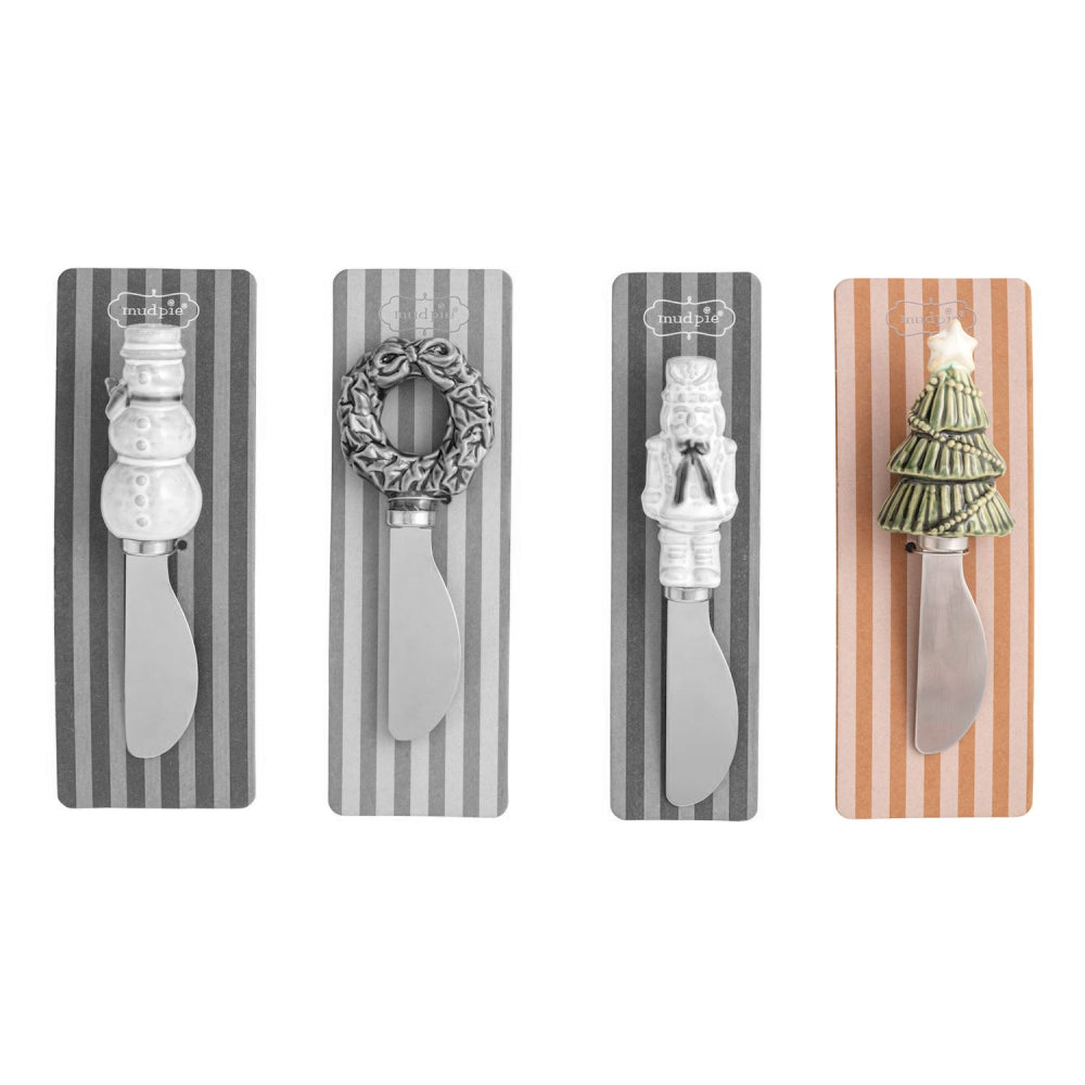 Mud Pie White Christmas Figural Spreaders