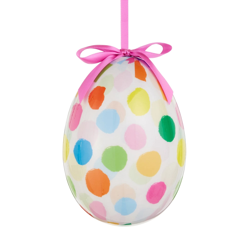 Raz Imports Polka Dot Confetti Egg Ornament