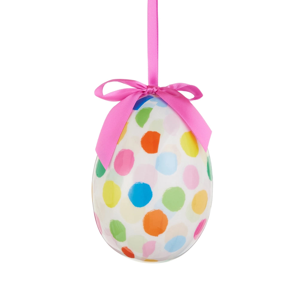 Raz Imports Polka Dot Confetti Egg Ornament