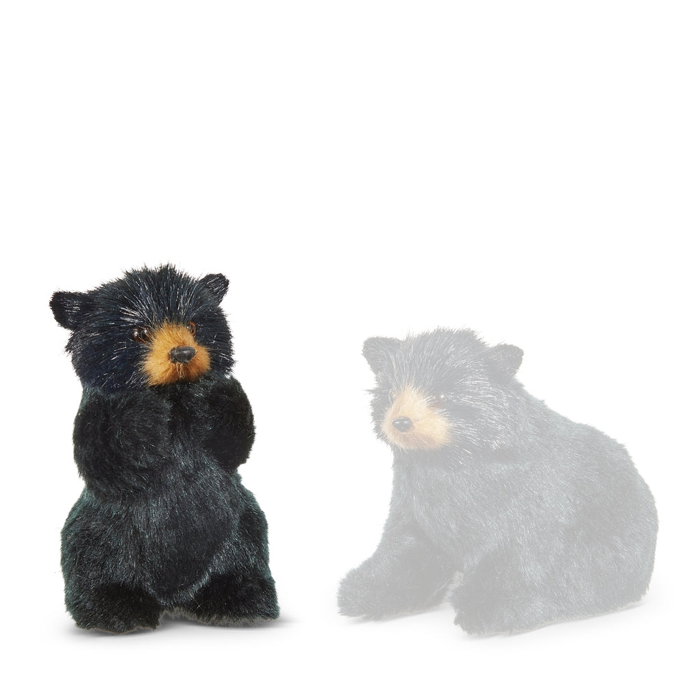 Standing bear ornament on a white backround. 