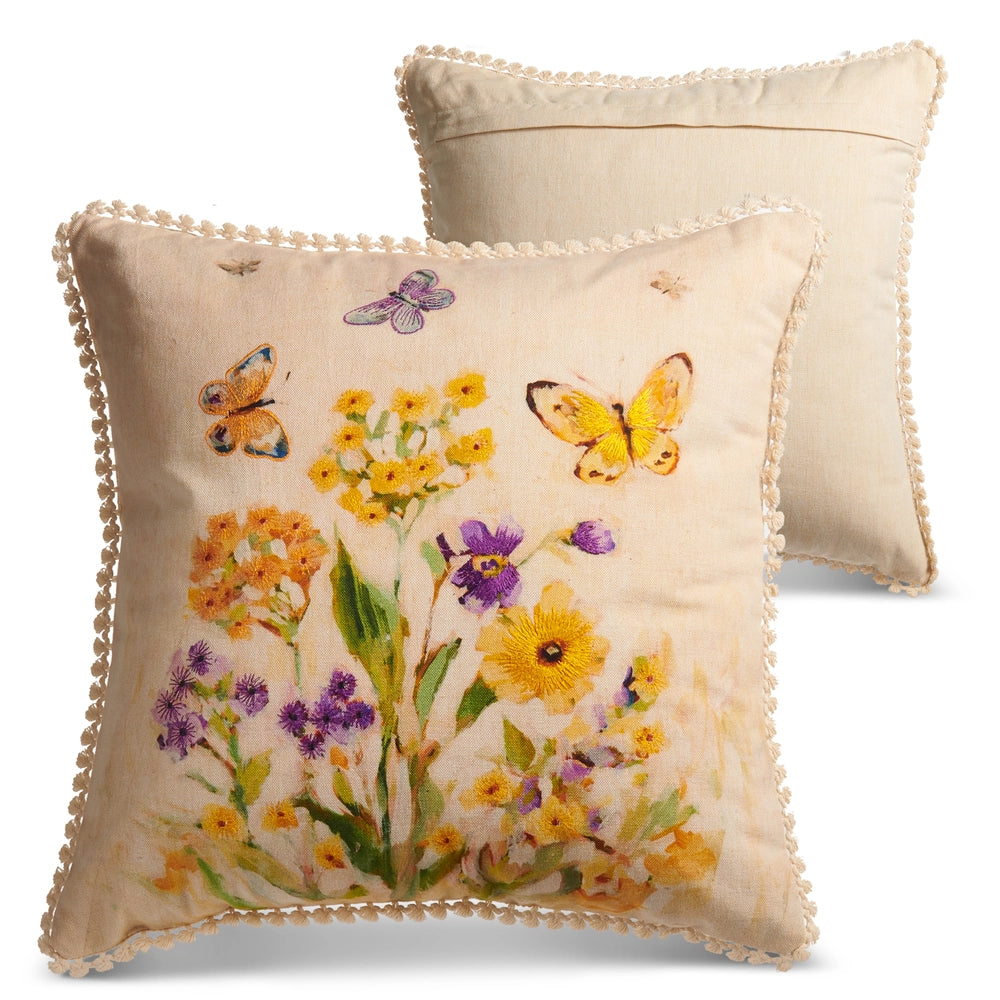 Raz Imports 16" Butterfly Meadow Pillow