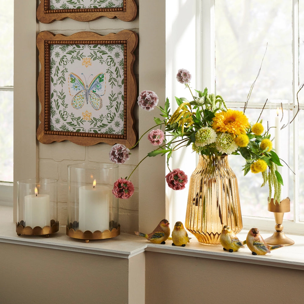 Raz Imports Gold Scalloped Trim Containers - Set of 2