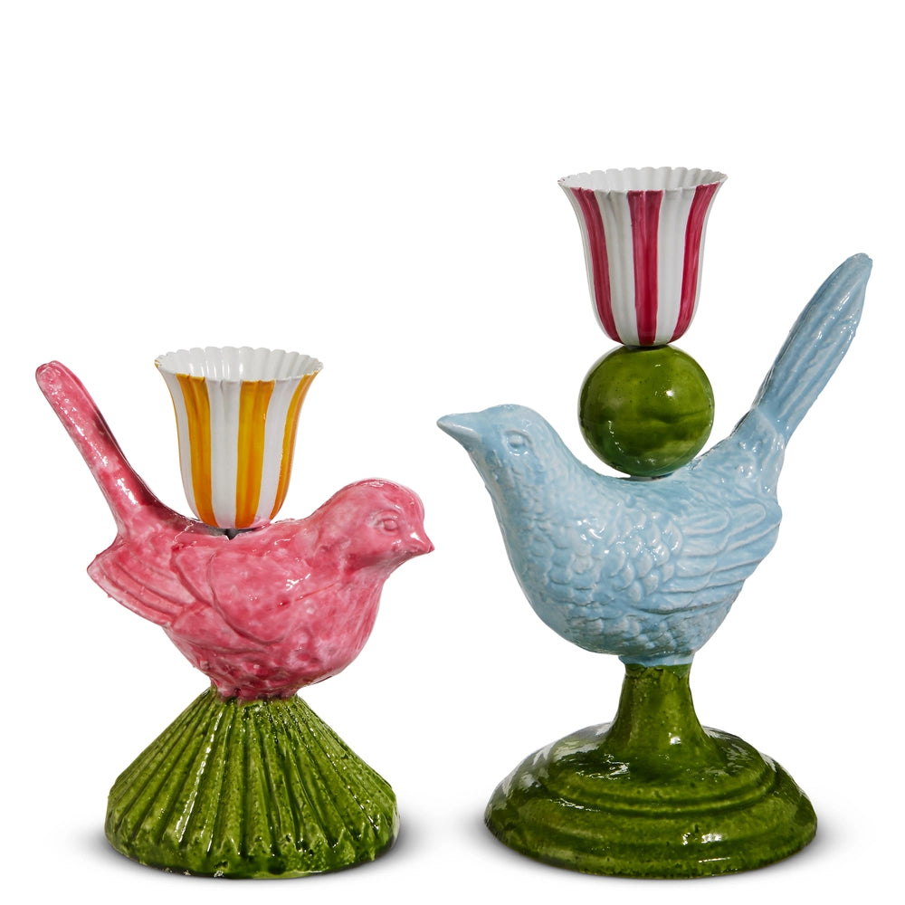 Raz Imports Bird Candlesticks - Set of 2