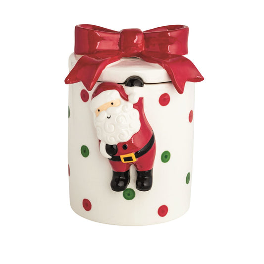 Mud Pie Bow Santa Cookie Jar