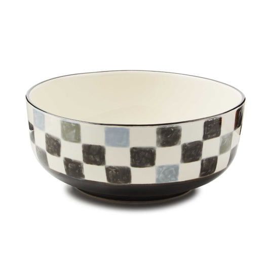 Mackenzie-Childs Black Check Serving Bowl
