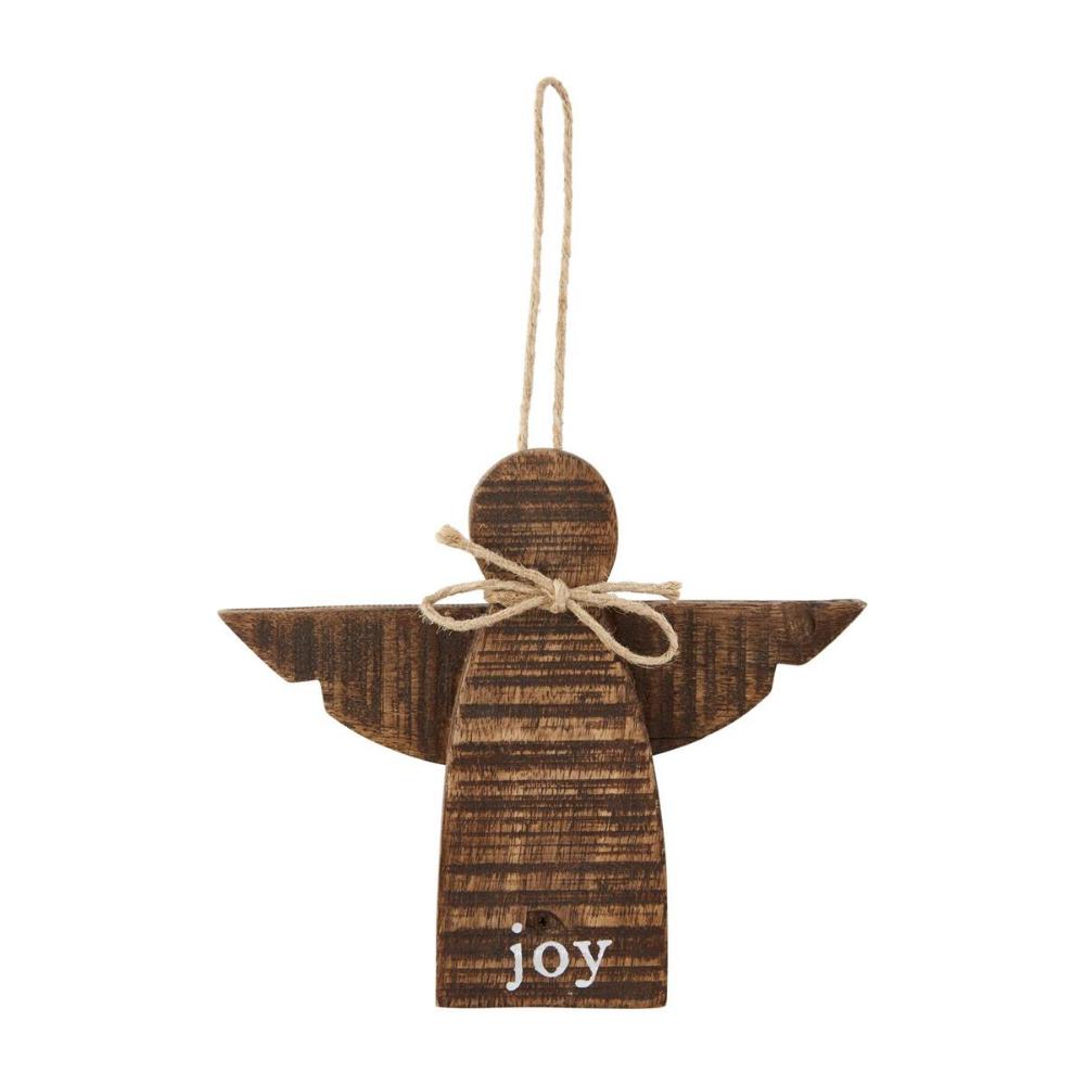 Mud Pie Wood Angel Ornament
