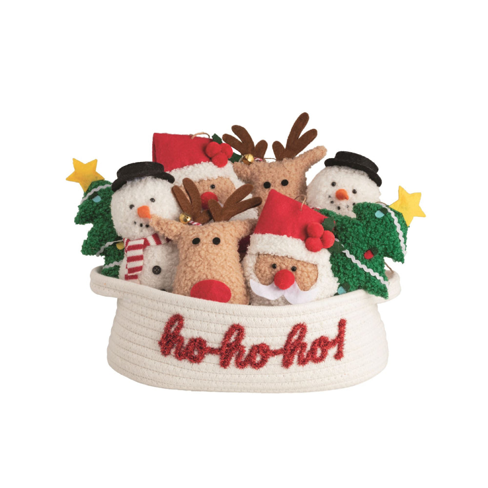 Mud Pie Christmas Light-Up Plush Ornaments