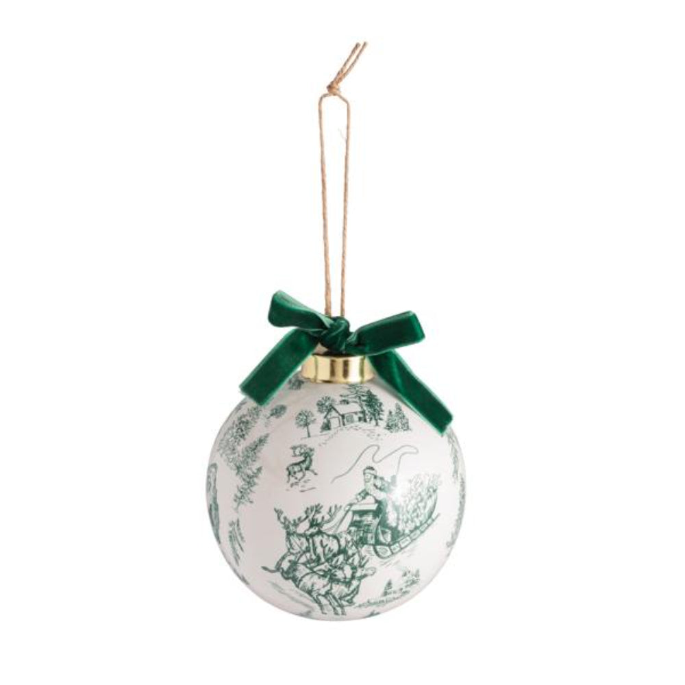 Mud Pie Toile Ball Ornaments
