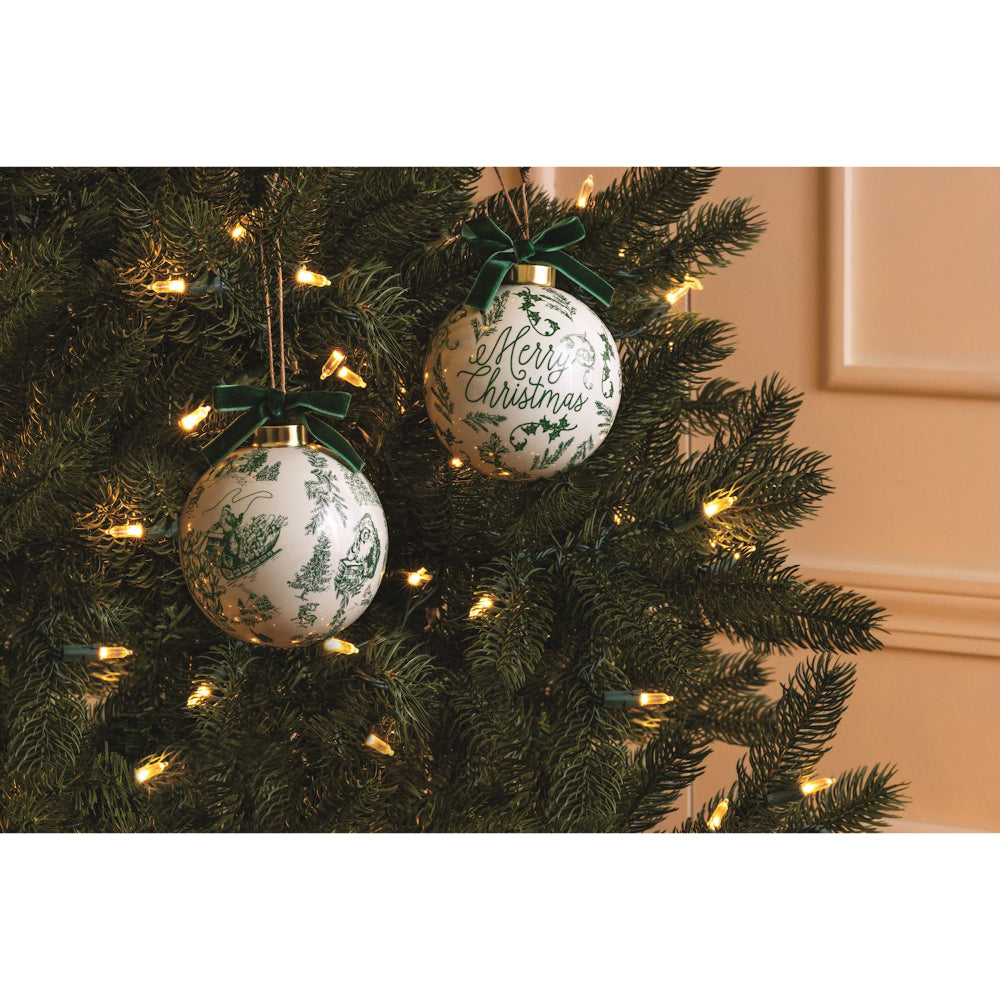 Mud Pie Toile Ball Ornaments
