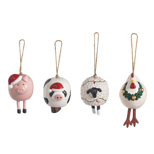 Mud Pie Animal Christmas Ornaments
