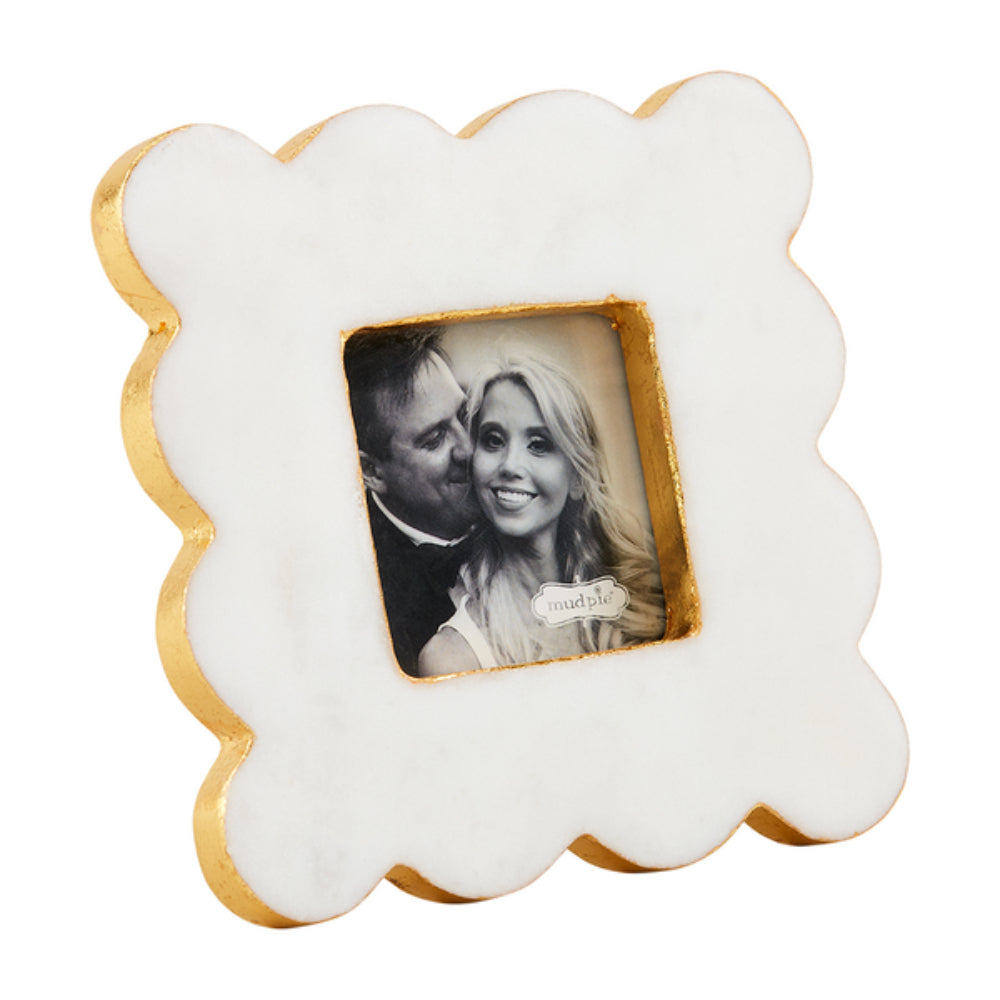 Mud Pie Scallop Marble Frame