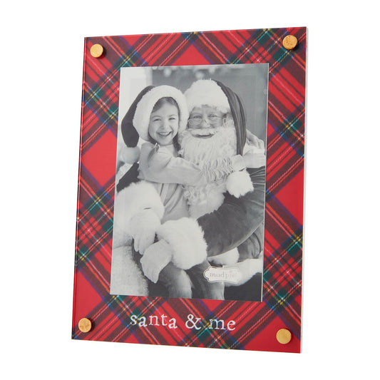 Mud Pie Tartan Santa & Me Frame 4x6