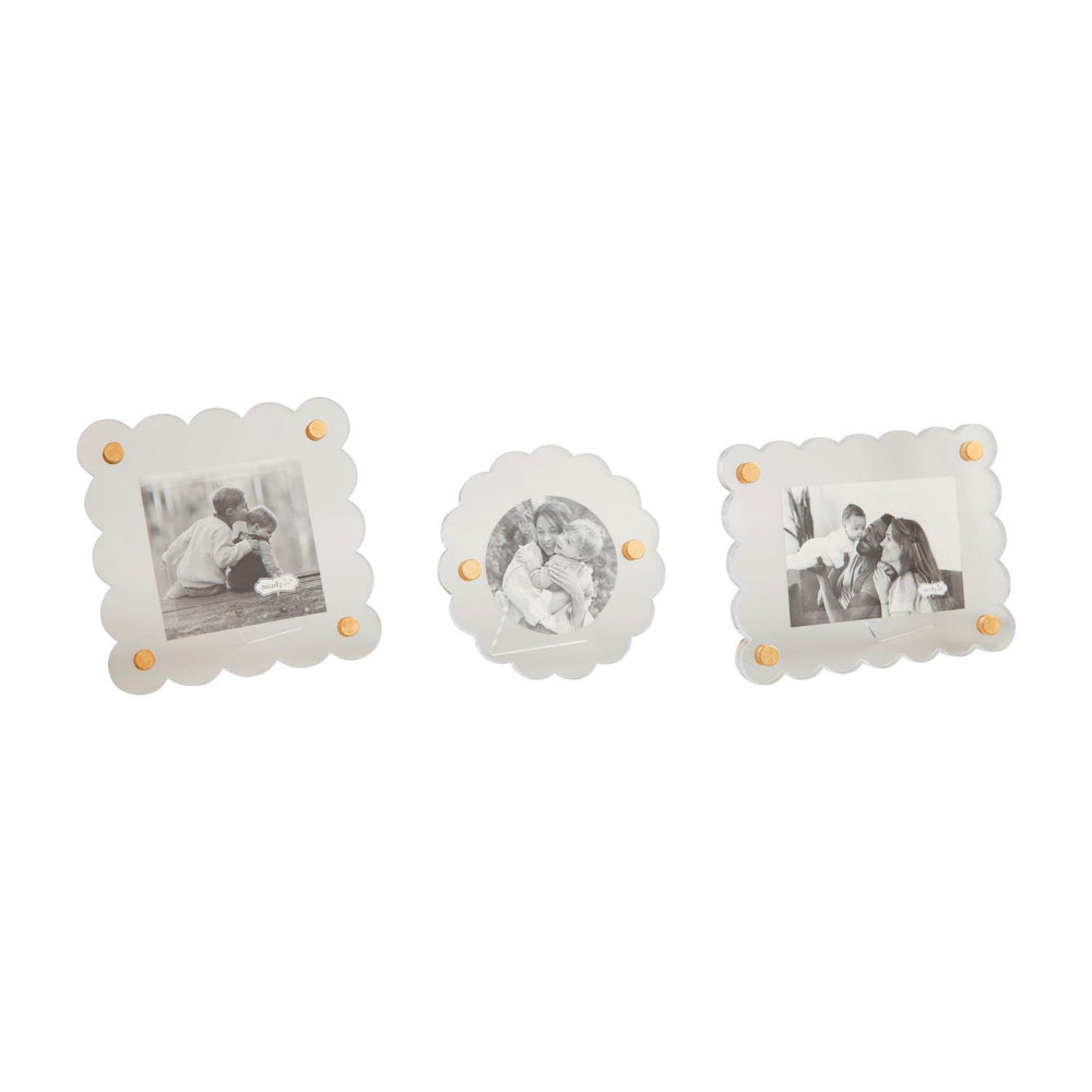Mud Pie Mini Scalloped Acrylic Frames