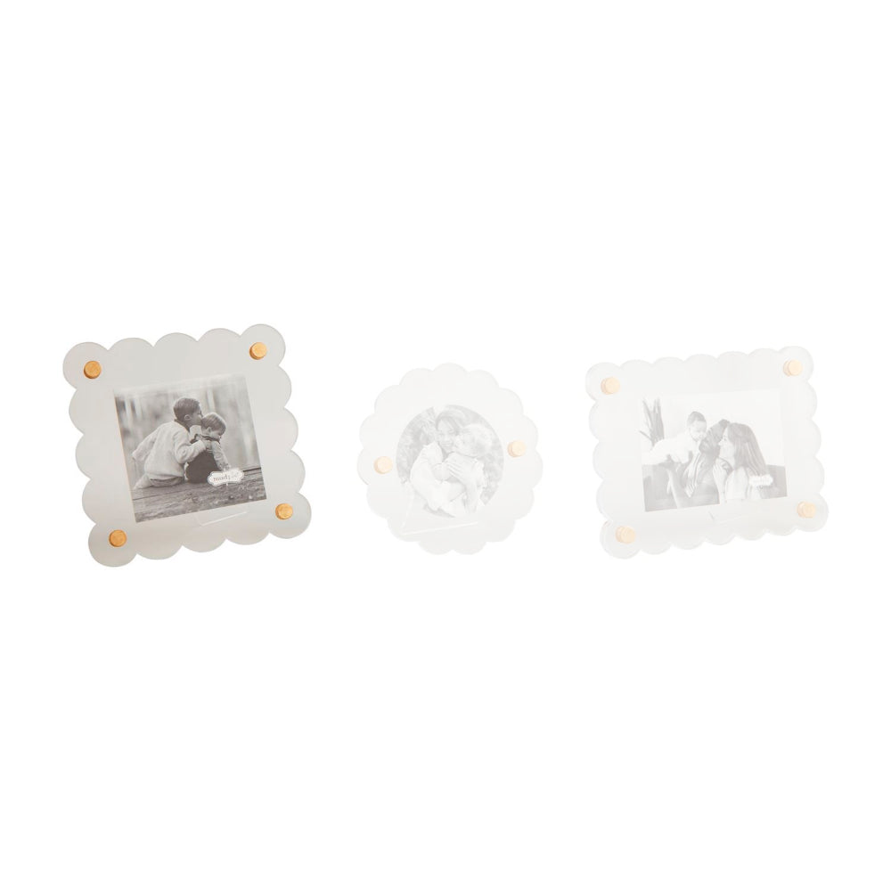 Mud Pie Mini Scalloped Acrylic Frames