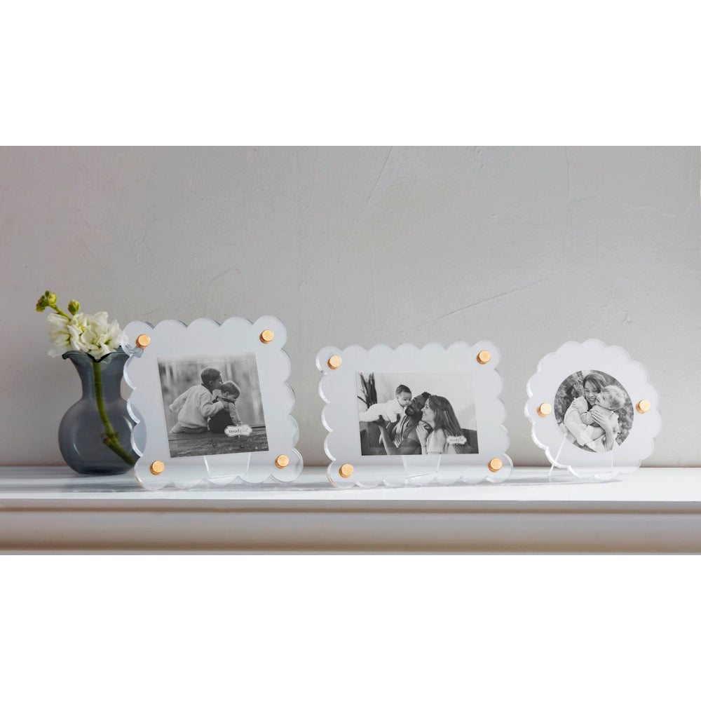 Mud Pie Mini Scalloped Acrylic Frames