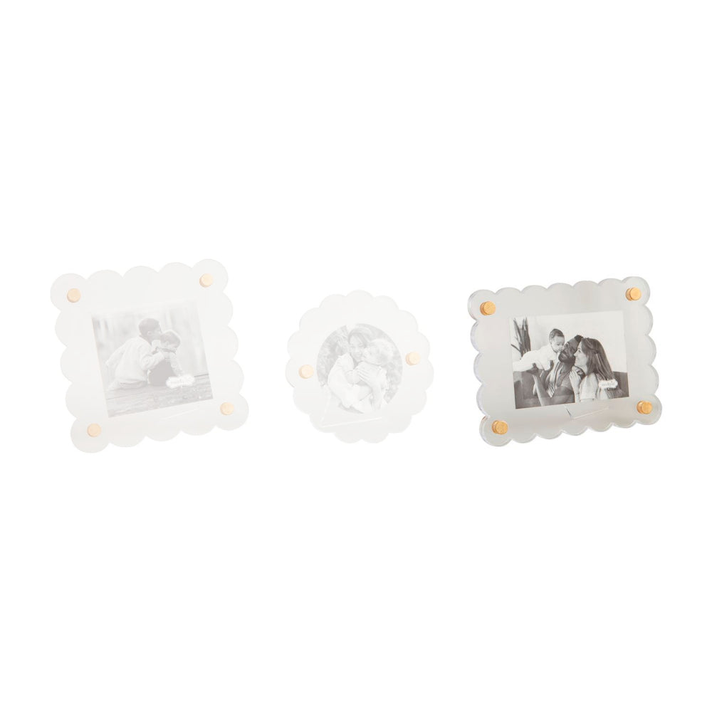 Mud Pie Mini Scalloped Acrylic Frames