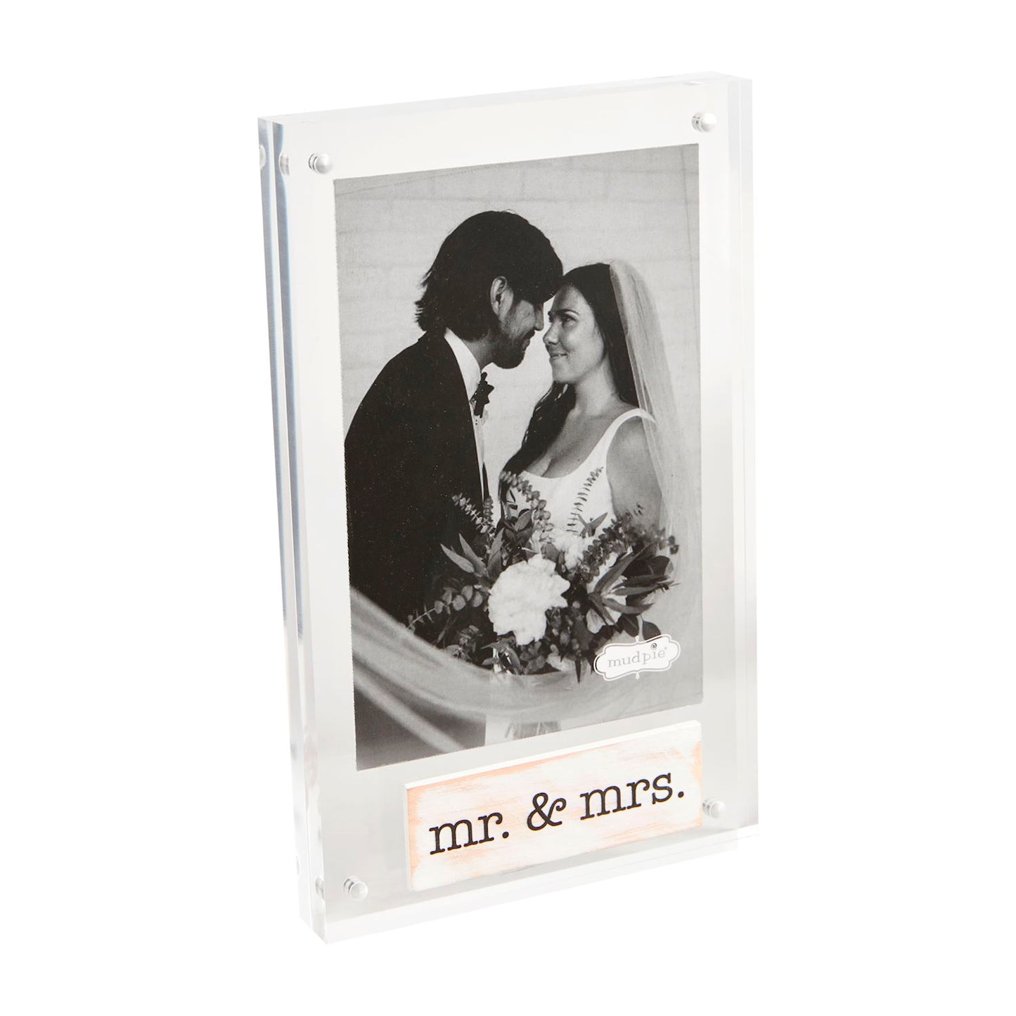 Mud Pie Mr. & Mrs. Plank Acrylic Frame - 4 x 6