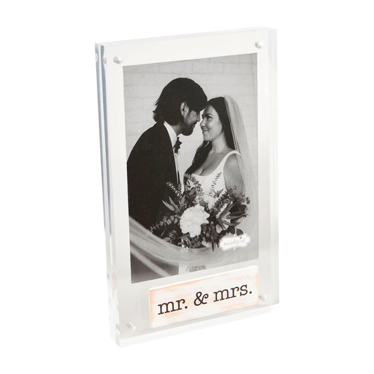 Mud Pie Mr. & Mrs. Plank Acrylic Frame - 4 x 6