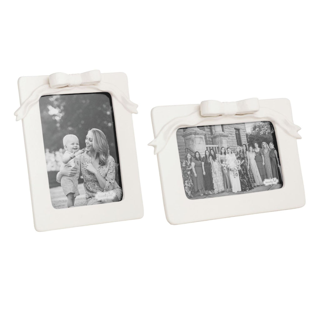 Mud Pie Bow Ceramic Frames