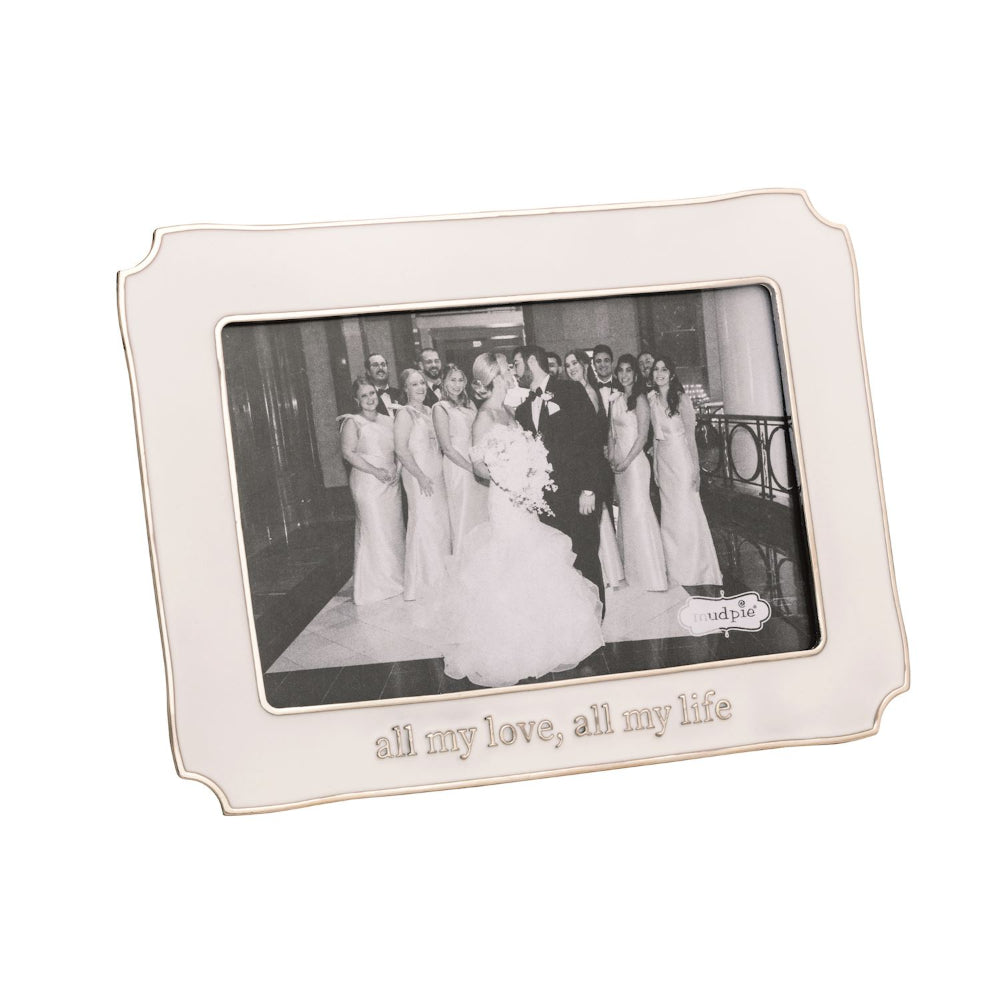 Mud Pie All My Love Enamel Frame 4" x 6"
