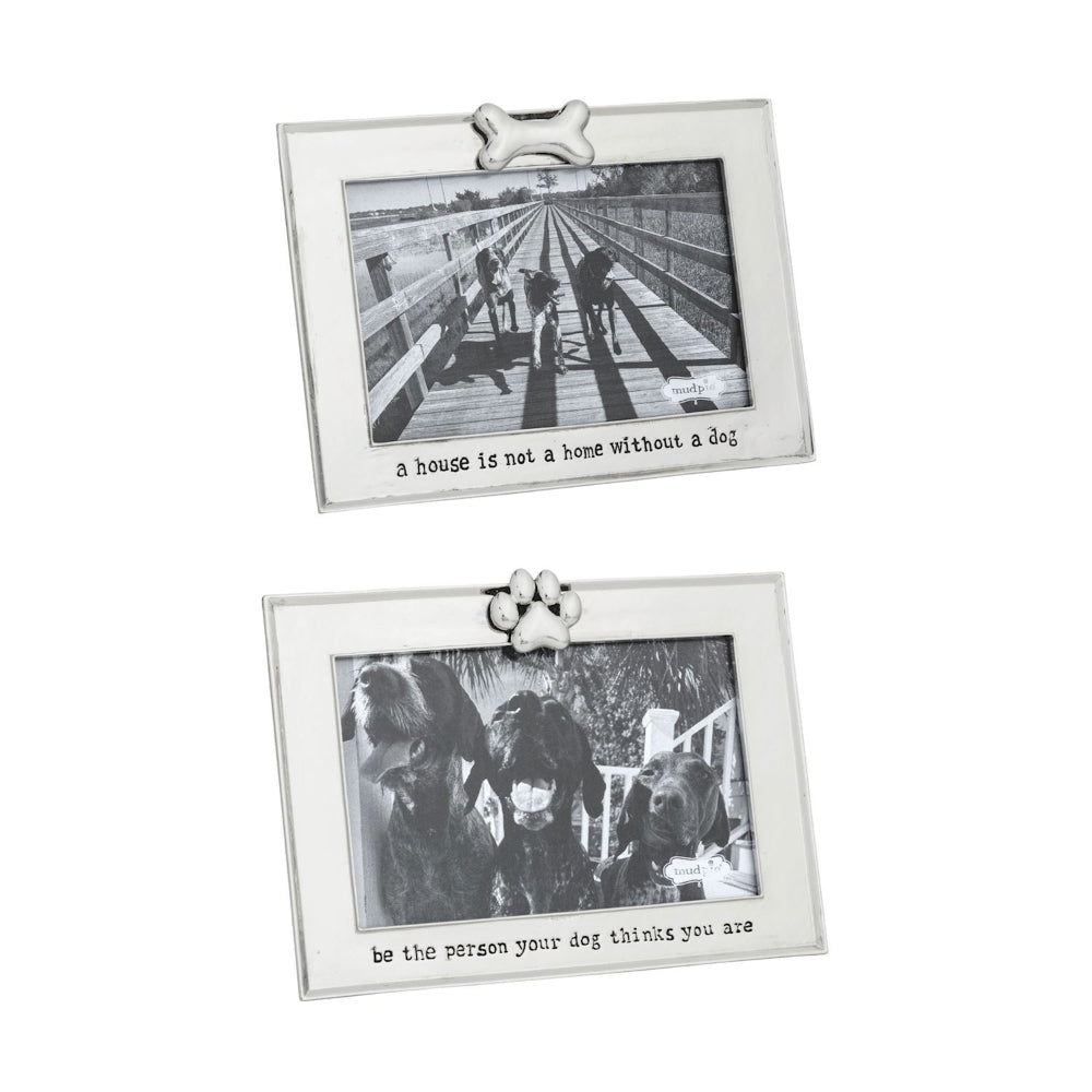 Mud Pie Metal Dog Frames - 4" x 6"