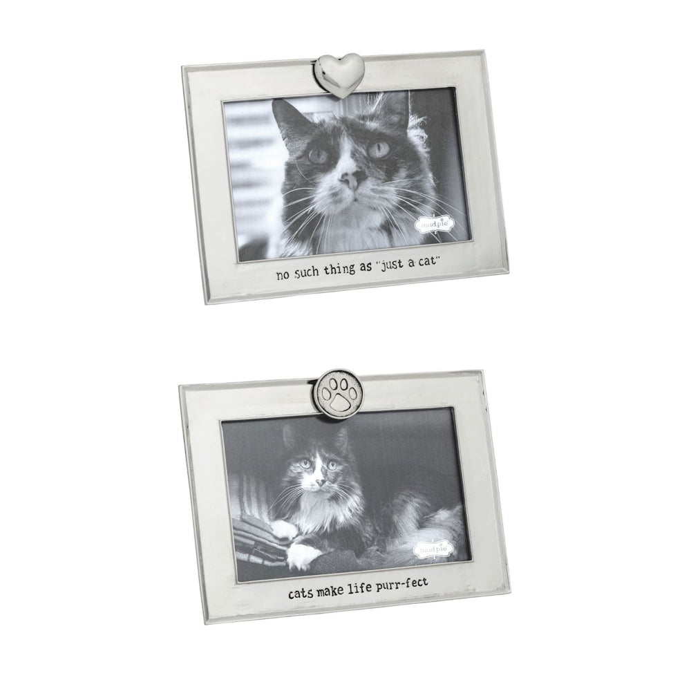 Mud Pie Metal Cat Frames - 4" x 6"