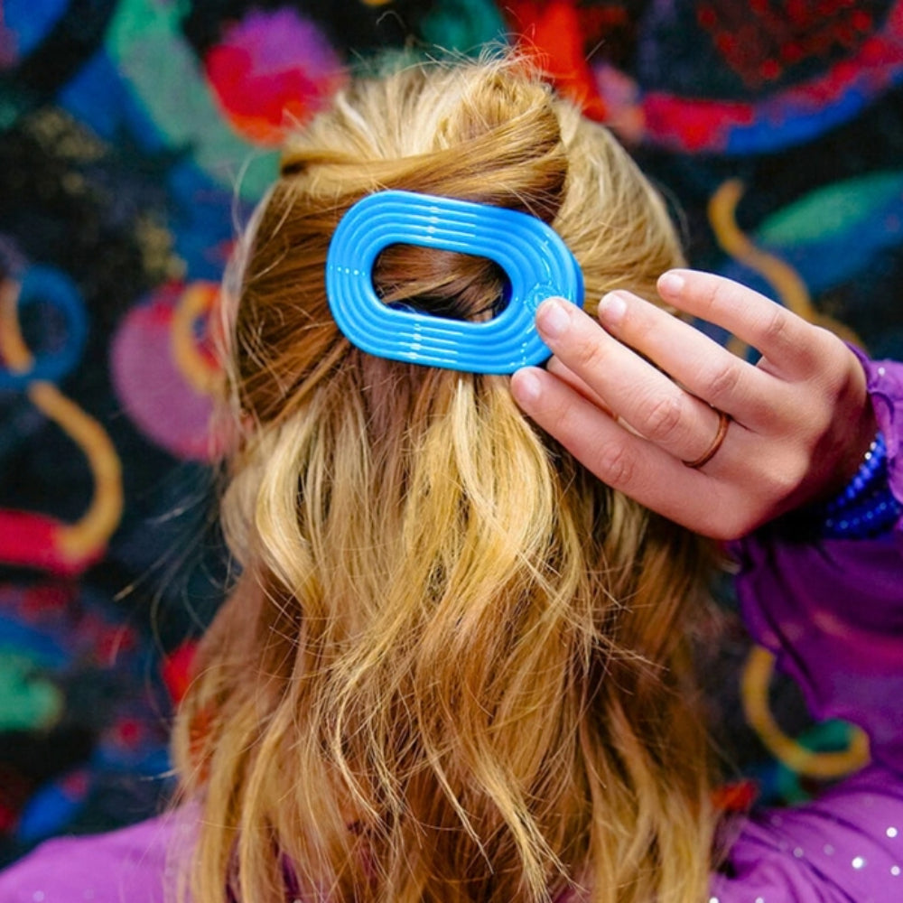 TELETIES Flat Round Hair Clip - Miami Vice