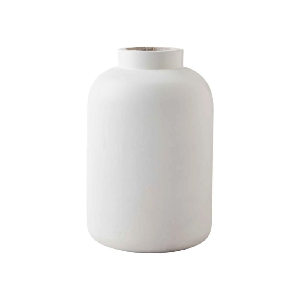 Mud Pie White Paulownia Tall Vase-In store ONLY