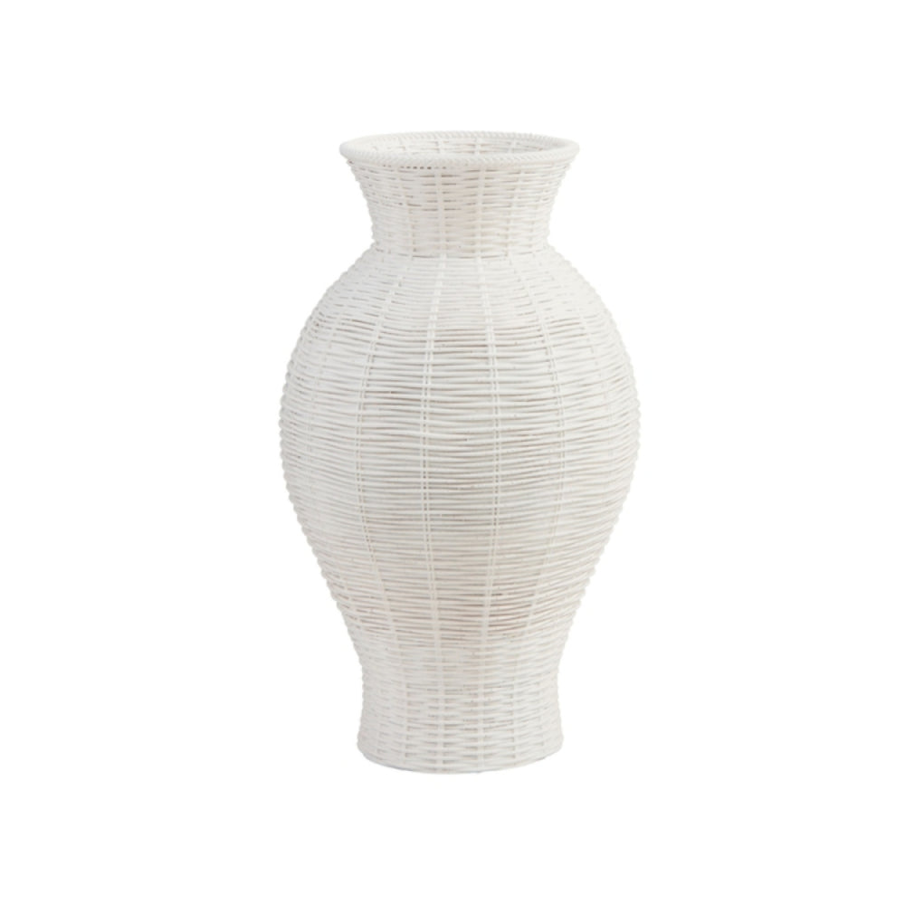 Mud Pie Resin Basket Weave Vase