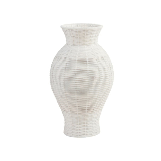 Mud Pie Resin Basket Weave Vase