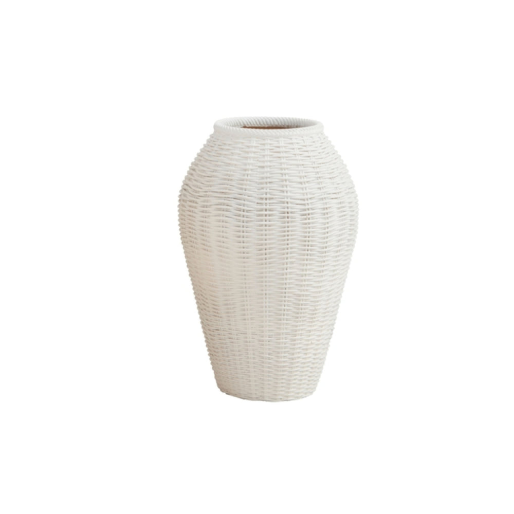 Mud Pie Resin Basket Weave Vase