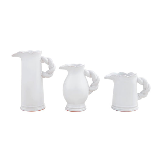 Mud Pie Twisted Handle Pitcher Vases
