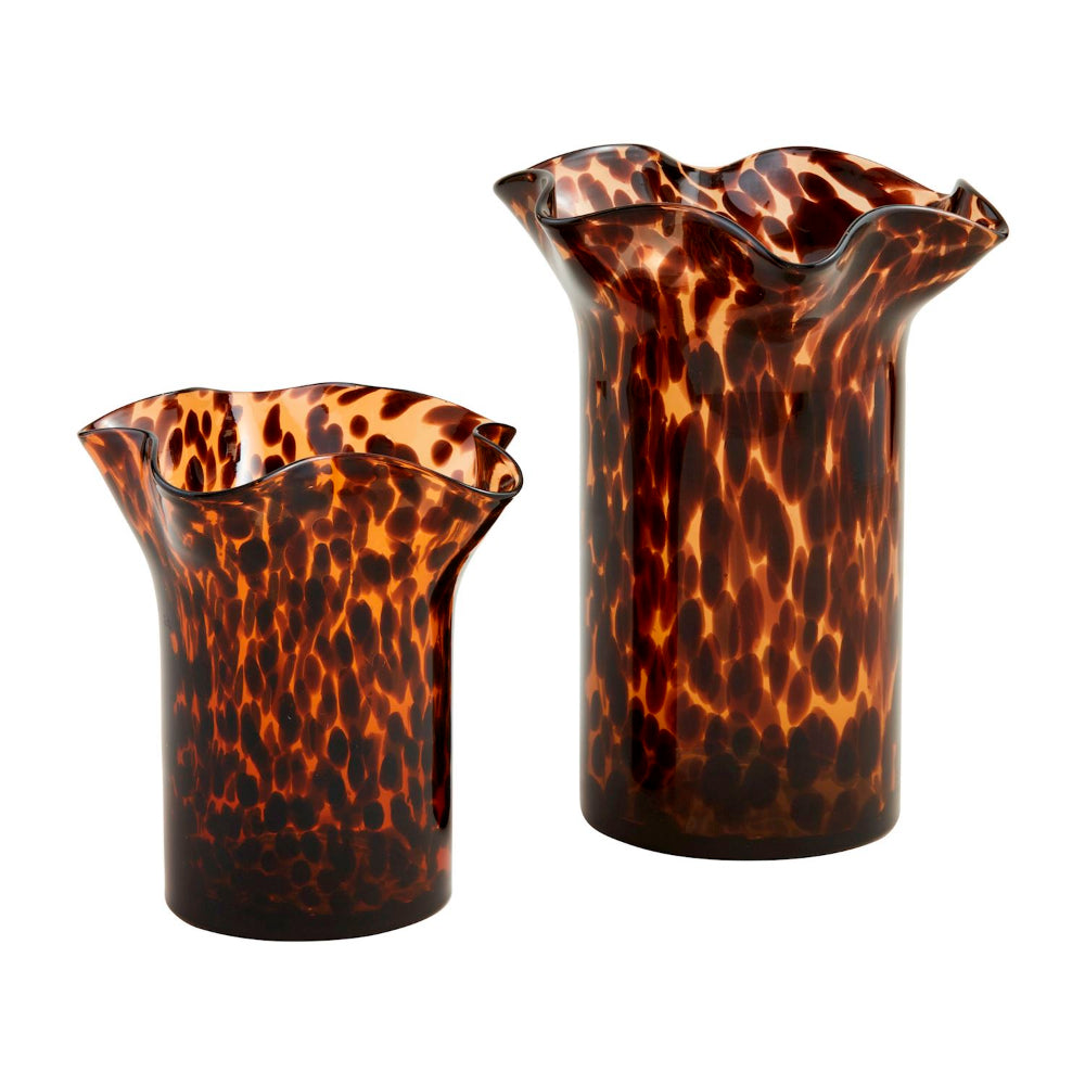 Mud Pie Tortoise Ruffle Vases