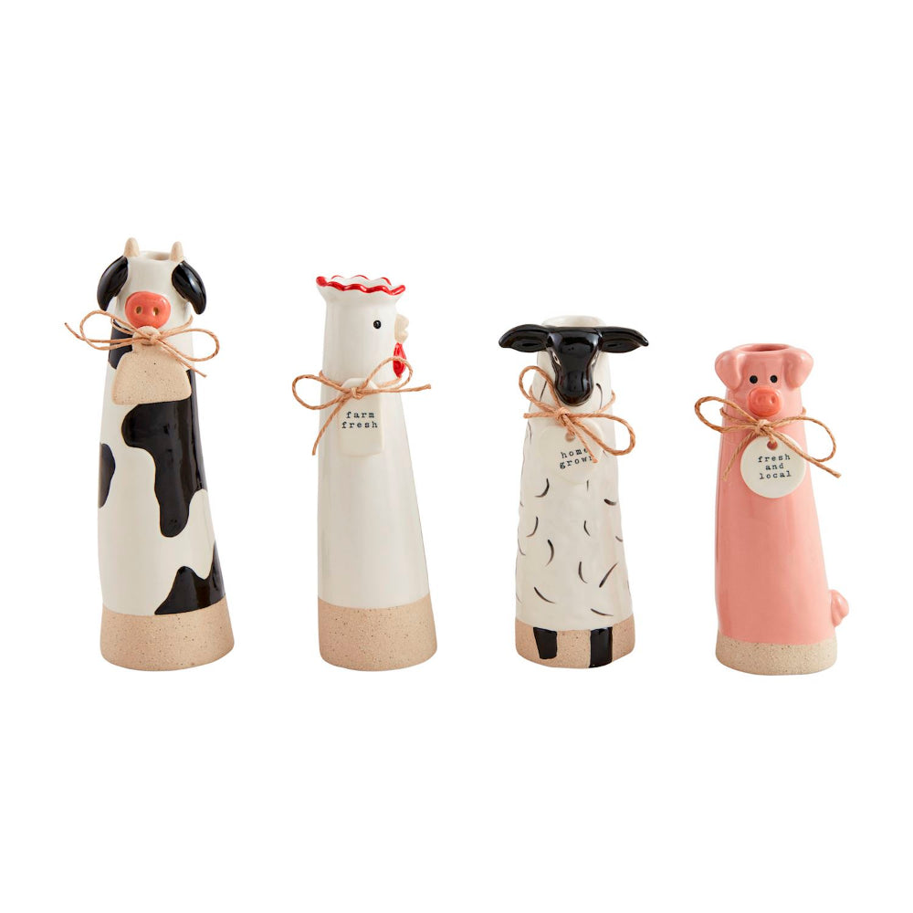 Mud Pie Farm Animal Stem Vases