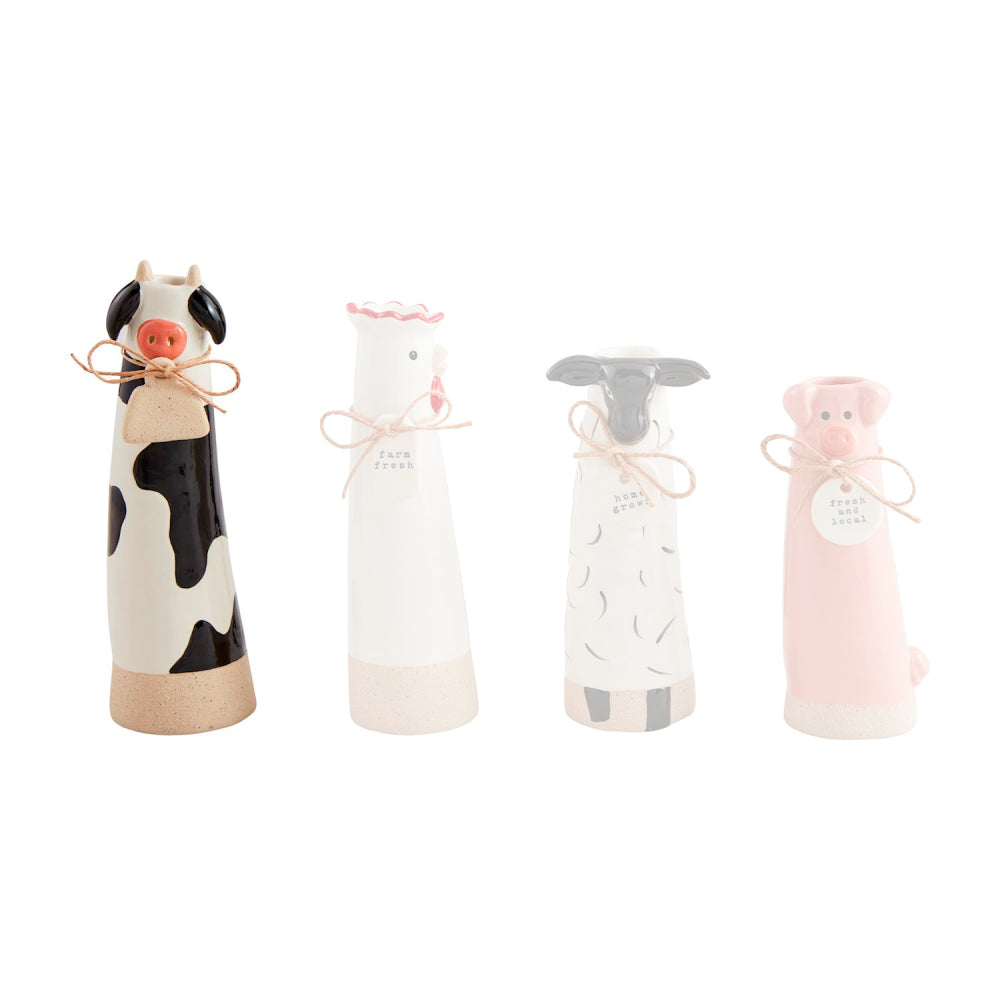 Mud Pie Farm Animal Stem Vases