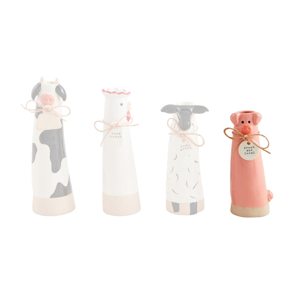 Mud Pie Farm Animal Stem Vases
