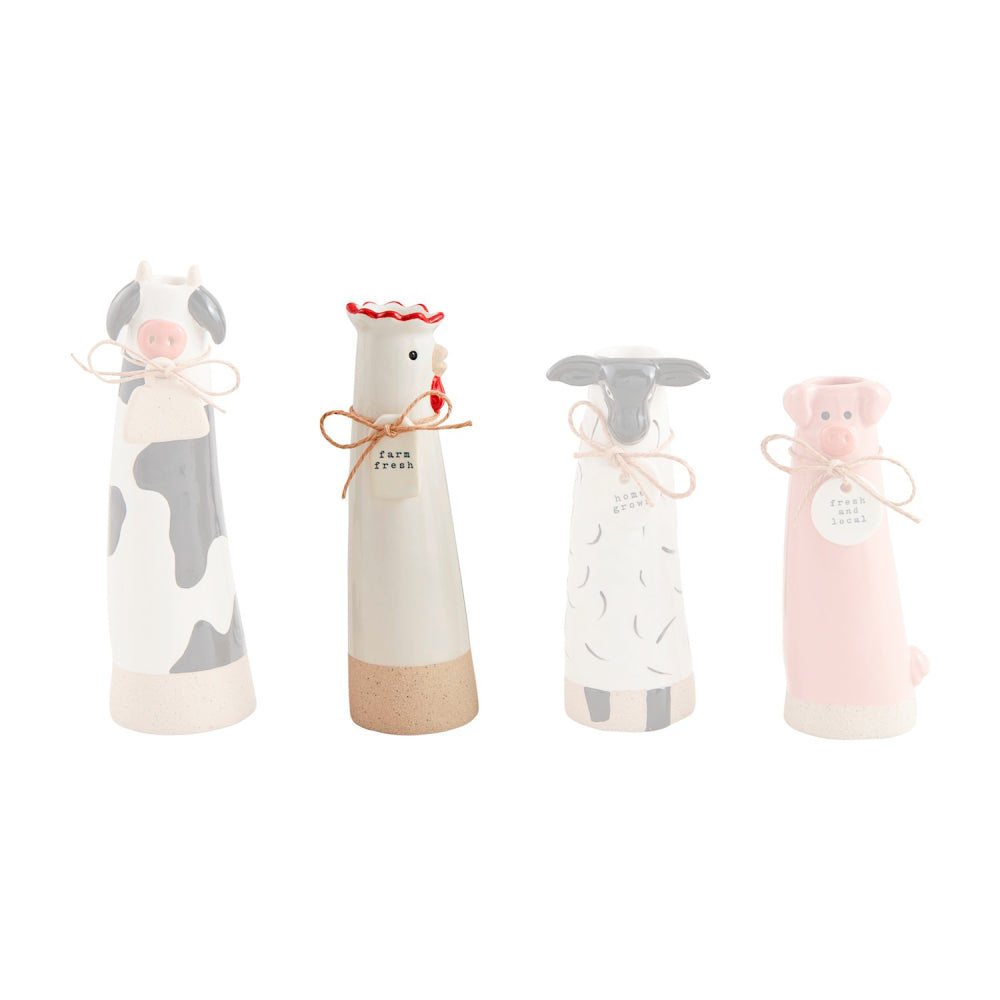 Mud Pie Farm Animal Stem Vases