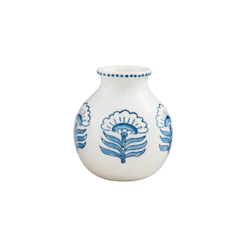 Mud Pie Block Print Flower Vases