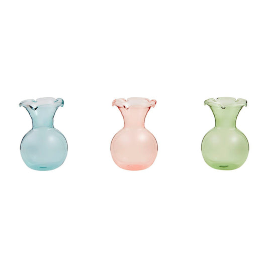 Mud Pie Botanica Mini Ruffle Vases