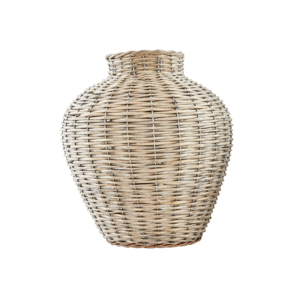 Mud Pie Woven Willow Vase