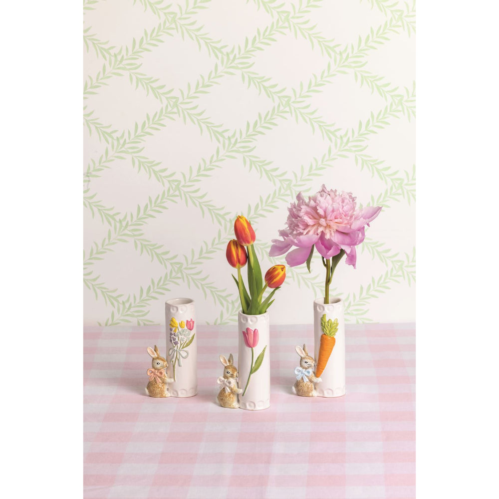 Mud Pie Bow Bunny Bud Vases