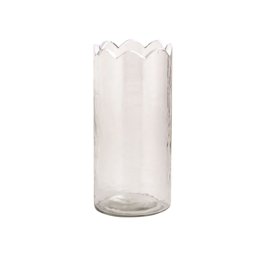 Mud Pie Scalloped Glass Bud Vases