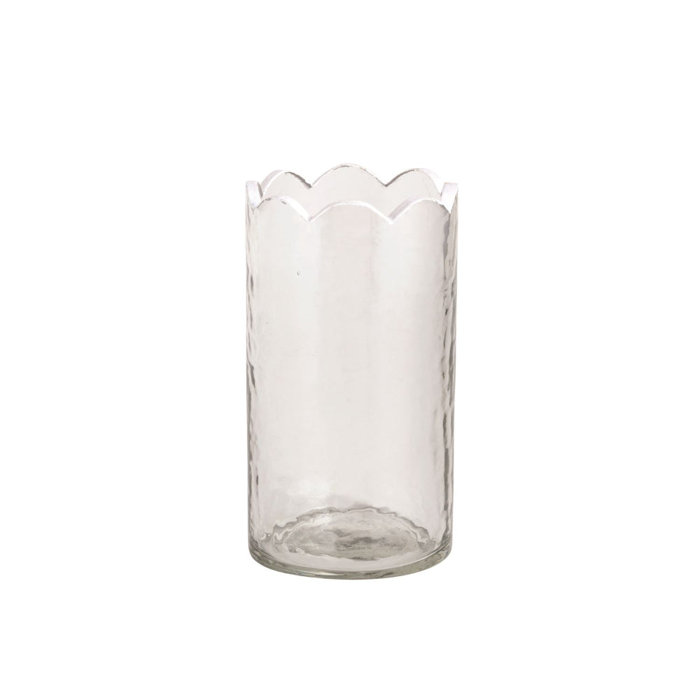 Mud Pie Scalloped Glass Bud Vases
