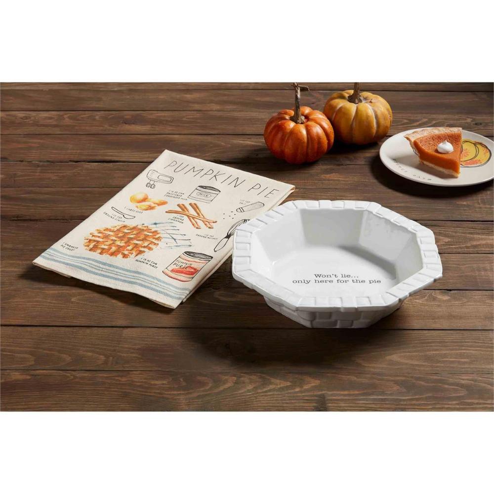 Mud Pie Pumpkin Pie Dish & Towel Set