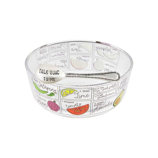 Mud Pie Guac Glass Dip Bowl Set