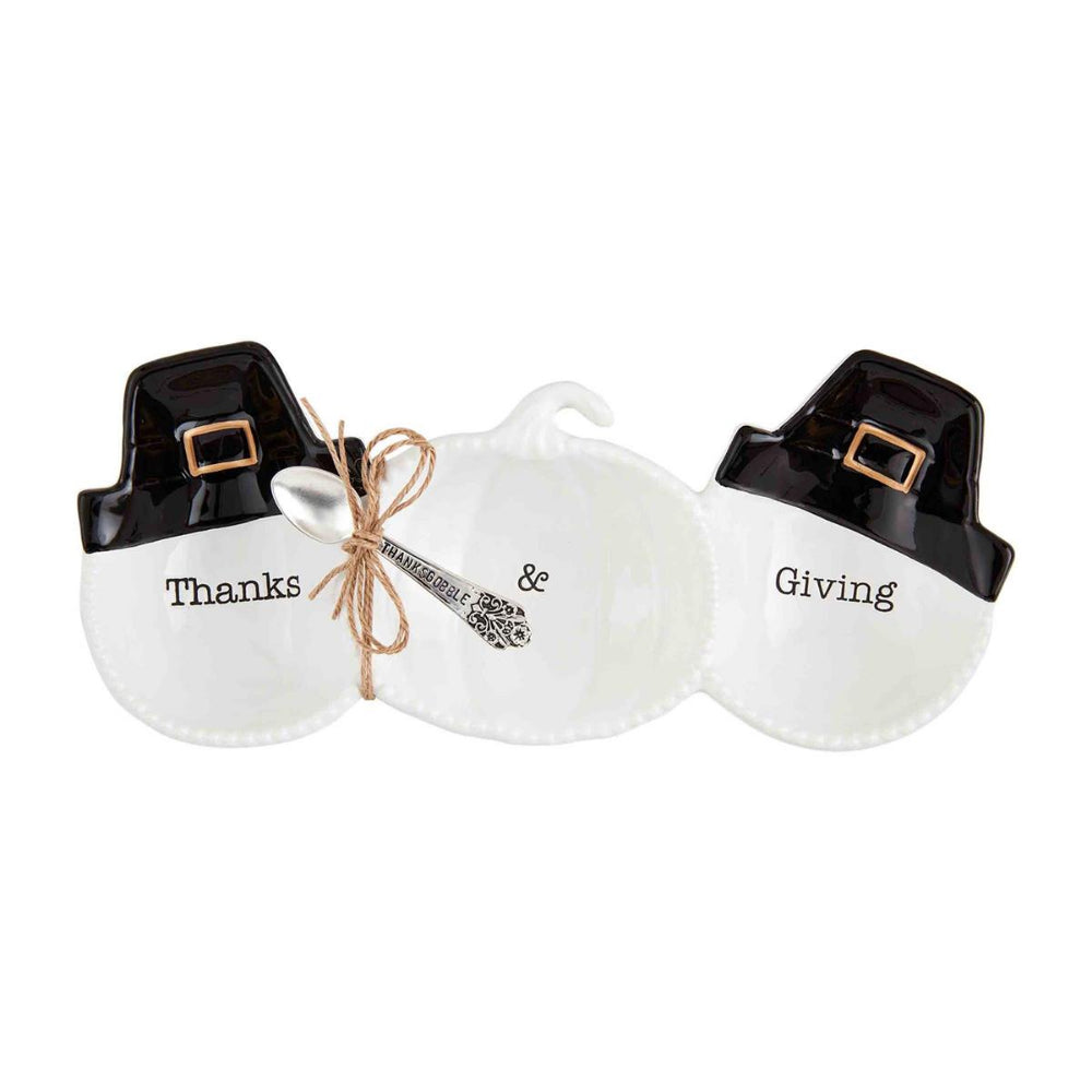 Mud Pie Pilgrim Tidbit Dish Set