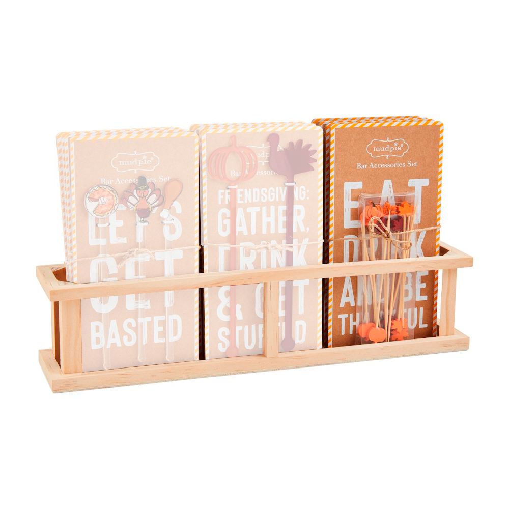 Mud Pie Thanksgiving Cocktail Accessory Sets