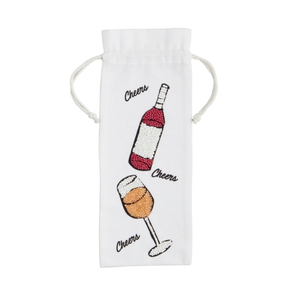 Mud Pie Beaded Wine Bottle Bag