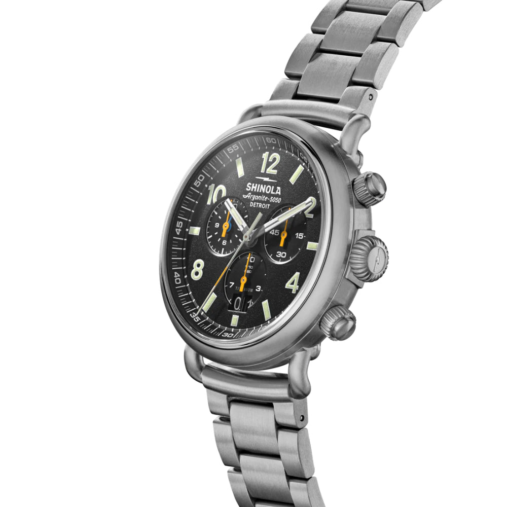 Shinola Runwell Chronograph West Wind Watch Gift Set with Additional Strap