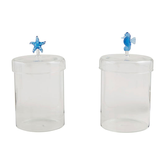 Mud Pie Starfish & Seahorse Canisters